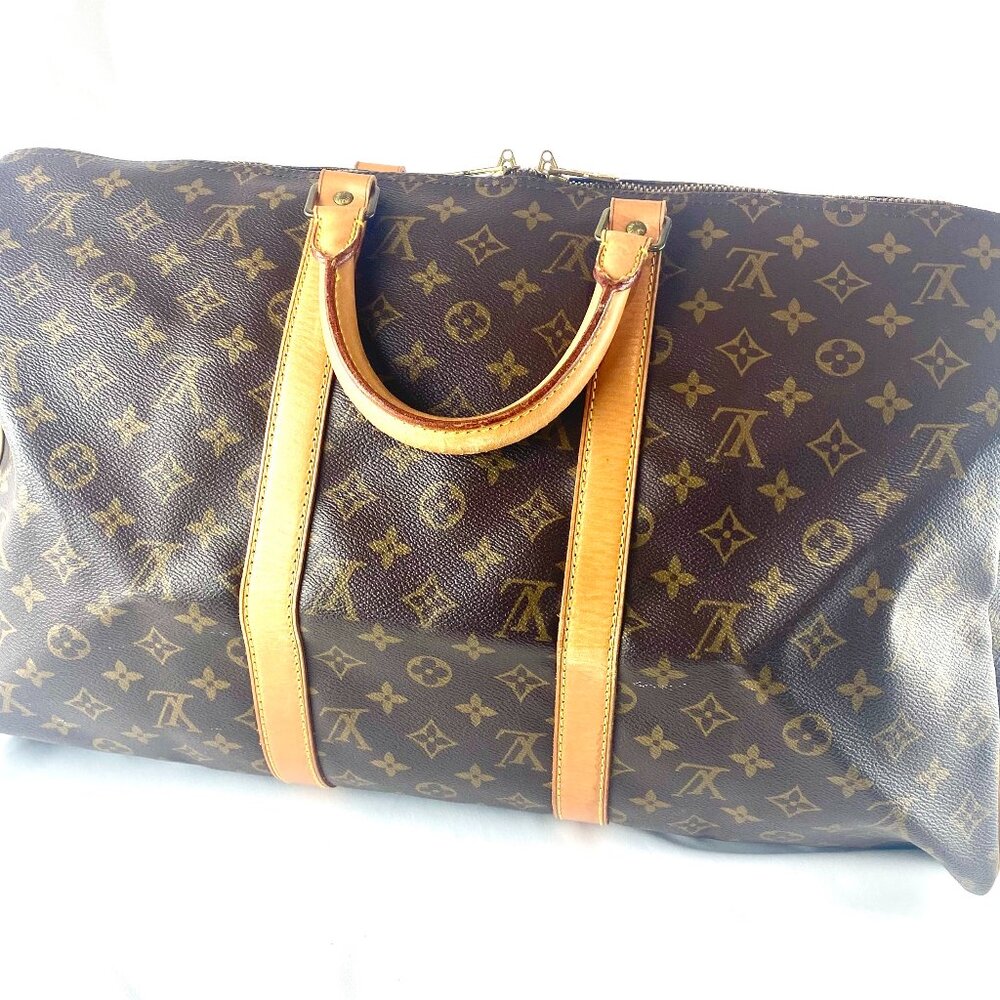 LOUIS VUITTON Keepall 50 M41426 Monogram  Boston Bag Authentic - Picture 4 of 14